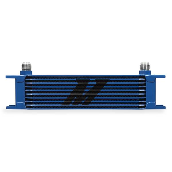 Mishimoto - Mishimoto Universal 10 Row Oil Cooler - Blue - MMOC-10BL