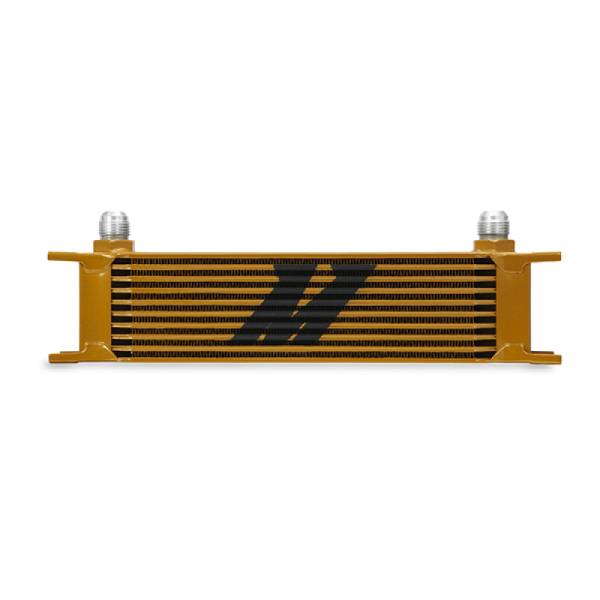 Mishimoto - Mishimoto Universal 10 Row Oil Cooler - Gold - MMOC-10G