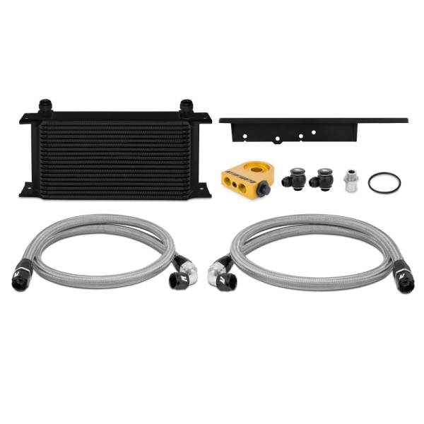 Mishimoto - Mishimoto 03-09 Nissan 350Z / 03-07 Infiniti G35 (Coupe Only) Oil Cooler Kit - Thermostatic Black - MMOC-350Z-03TBK