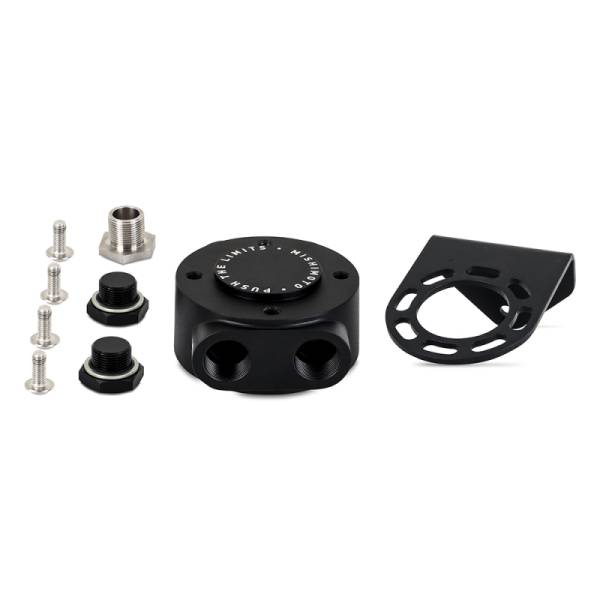 Mishimoto - Mishimoto M20 x 1.5 - Remote Oil Filter Mount - Black - MMOC-RFH-M20BK