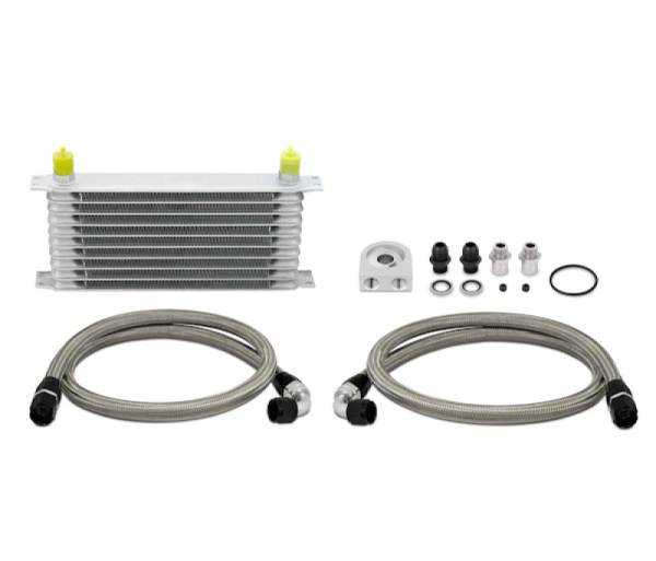 Mishimoto - Mishimoto Universal 10 Row Oil Cooler Kit (Metal Braided Lines) - MMOC-U