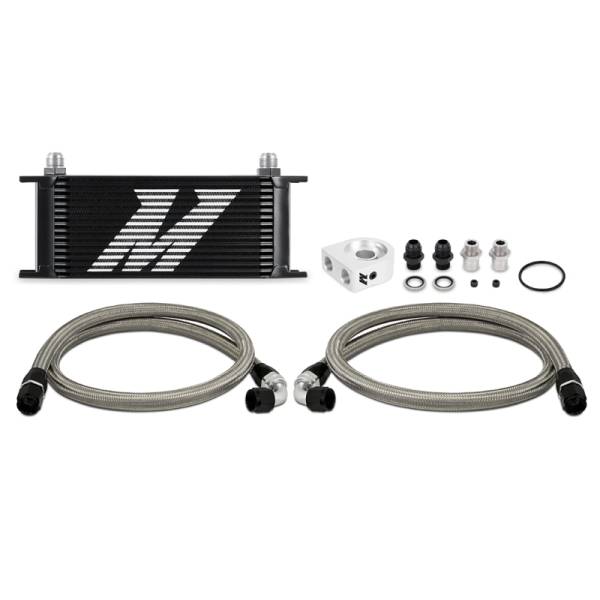 Mishimoto - Mishimoto Universal Oil Cooler Kit 16-Row Black - MMOC-U16BK