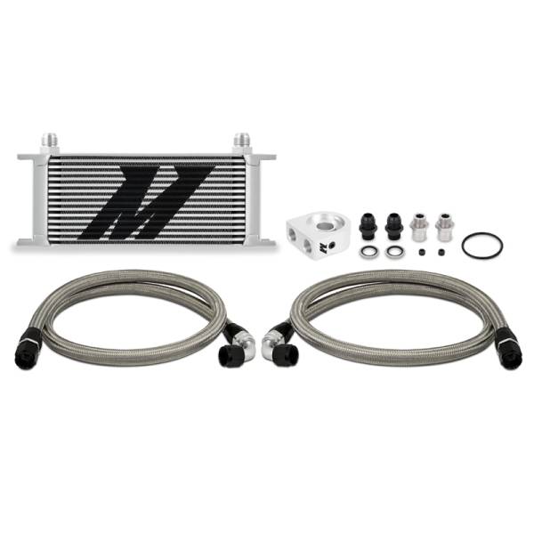 Mishimoto - Mishimoto Universal Oil Cooler Kit 16-Row Silver - MMOC-U16SL