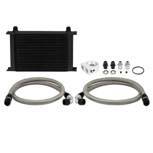 Mishimoto - Mishimoto Universal 25 Row Oil Cooler Kit (Black Cooler) - MMOC-UHBK