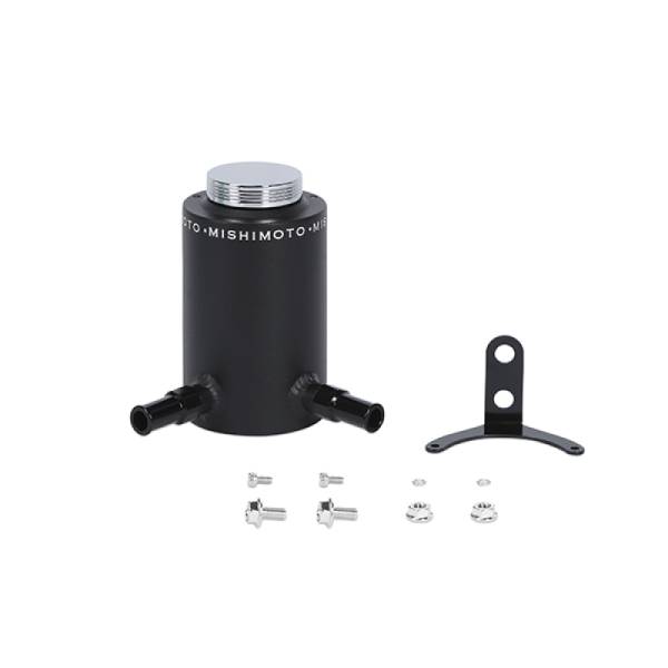 Mishimoto - Mishimoto Aluminum Power Steering Reservoir Tank - Wrinkle Black - MMRT-PSAWBK