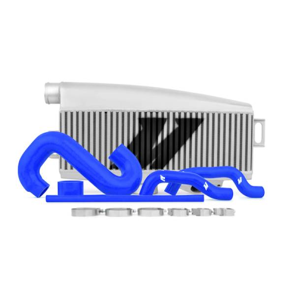 Mishimoto - Mishimoto Subaru 02-07 WRX/04-07 STi Top-Mount Intercooler Kit - Powder Coated Silver & Blue Hoses - MMTMIC-WRX-01SLBL