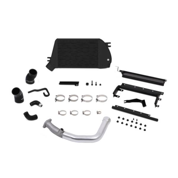 Mishimoto - Mishimoto 2015 Subaru WRX Top-Mount Intercooler Kit - Powder Coated Black & Polished Pipes - MMTMIC-WRX-15PBK