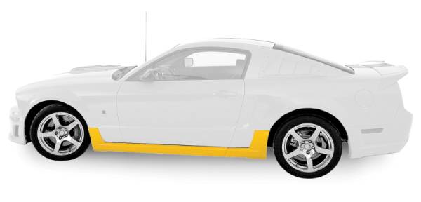 Roush - Roush 2005-2009 Ford Mustang 4.0L/4.6L Unpainted Side Skirt Kit - 401337