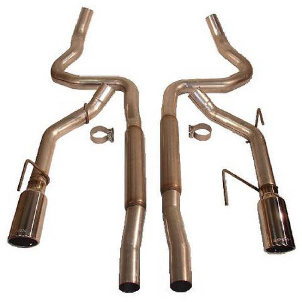 Roush - Roush 2005-2009 Ford Mustang GT/GT500 Enhanced Sound Dual Cat-Back Exhaust Kit - 403936