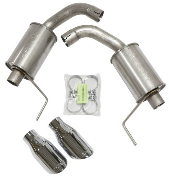 Roush - Roush 2015-2017 & 2024 Ford Mustang 5.0L V8 Exhaust Kit w/ Round Tips (304SS) - 421834