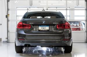 AWE Tuning - AWE Tuning BMW F3X 28i / 30i Touring Edition Axle-Back Exhaust Single Side - 80mm Silver Tips - 3010-22022 - Image 2