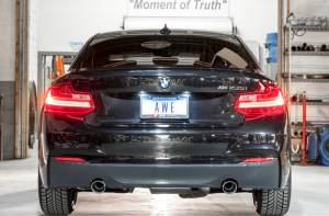 AWE Tuning - AWE Tuning BMW F22 M235i / M240i Touring Edition Axle-Back Exhaust - Chrome Silver Tips (90mm) - 3010-32028 - Image 3