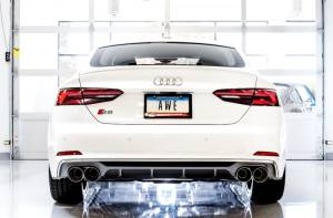 AWE Tuning - AWE Tuning Audi B9 S4 Track Edition Exhaust - Non-Resonated (Silver 102mm Tips) - 3010-42054 - Image 4