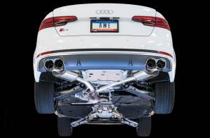 AWE Tuning - AWE Tuning Audi B9 S4 Touring Edition Exhaust - Non-Resonated (Silver 102mm Tips) - 3010-42056 - Image 2