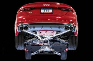 AWE Tuning - AWE Tuning Audi B9 S5 Coupe 3.0T Track Edition Exhaust - Chrome Silver Tips (90mm) - 3010-42062 - Image 2