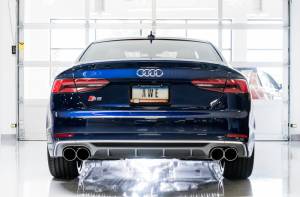 AWE Tuning - AWE Tuning Audi B9 S5 Coupe 3.0T Track Edition Exhaust - Chrome Silver Tips (102mm) - 3010-42064 - Image 4