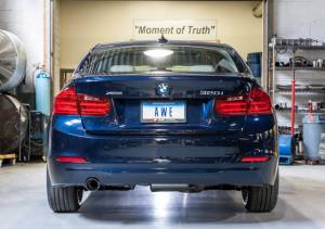 AWE Tuning - AWE Tuning BMW F30 320i Touring Exhaust w/Performance Mid Pipe - Chrome Silver Tip (90mm) - 3015-22042 - Image 2