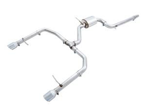 AWE Tuning 18-21 Volkswagen Jetta GLI Mk7 Track Exhaust - Chrome Silver Tips (Fits High-Flow DP) - 3015-22068