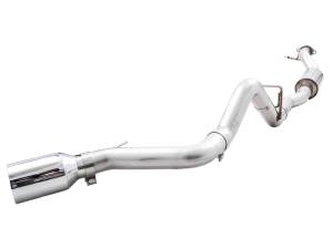 AWE Tuning - AWE Tuning 2021+ Ford Bronco 0FG Single Rear Exit Exhaust w/Chrome Silver Tip & Bash Guard - 3015-22789 - Image 3