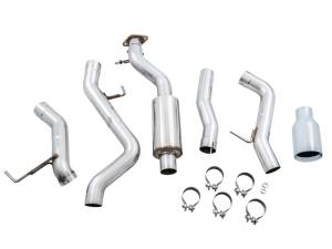 AWE Tuning - AWE Tuning 2021+ Ford Bronco 0FG Single Rear Exit Exhaust w/Chrome Silver Tip & Bash Guard - 3015-22789 - Image 4