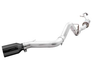 AWE Tuning 2021+ Ford Bronco 0FG Single Rear Exit Exhaust w/Diamond Black Tip & Bash Guard - 3015-23789