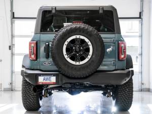 AWE Tuning - AWE Tuning 2021+ Ford Bronco 0FG Single Rear Exit Exhaust w/Diamond Black Tip & Bash Guard - 3015-23789 - Image 6