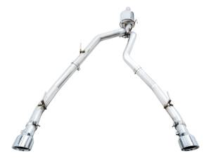 AWE Tuning - AWE Tuning 09-18 RAM 1500 5.7L (w/Cutouts) 0FG Dual Rear Exit Cat-Back Exhaust - Chrome Silver Tips - 3015-32002 - Image 3