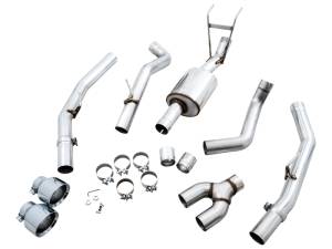 AWE Tuning - AWE Tuning 09-18 RAM 1500 5.7L (w/Cutouts) 0FG Dual Rear Exit Cat-Back Exhaust - Chrome Silver Tips - 3015-32002 - Image 4