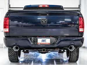 AWE Tuning - AWE Tuning 09-18 RAM 1500 5.7L (w/Cutouts) 0FG Dual Rear Exit Cat-Back Exhaust - Chrome Silver Tips - 3015-32002 - Image 7