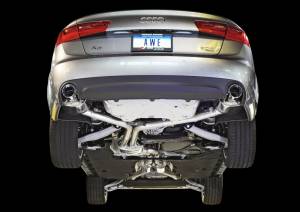 AWE Tuning - AWE Tuning Audi C7 A6 3.0T Touring Edition Exhaust - Dual Outlet Chrome Silver Tips - 3015-32048 - Image 2