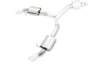 AWE Tuning - AWE Tuning Audi B9 A4 Touring Edition Exhaust Dual Outlet - Chrome Silver Tips (Includes DP) - 3015-32078 - Image 2