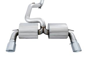 AWE Tuning - AWE Tuning Ford Focus RS Touring Edition Cat-back Exhaust- Non-Resonated - Chrome Silver Tips - 3015-32088 - Image 2