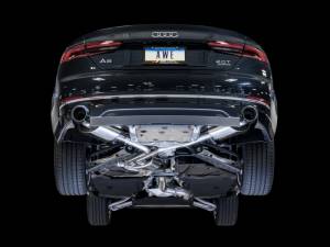 AWE Tuning - AWE Tuning Audi B9 A5 Touring Edition Exhaust Dual Outlet - Chrome Silver Tips (Includes DP) - 3015-32090 - Image 6