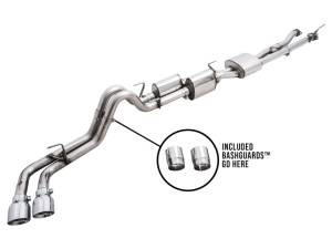 AWE Tuning - AWE 16-22 Toyota Tacoma 0FG Catback Exhaust w/ BashGuard - Dual Chrome Silver Tips - 3015-32826 - Image 4