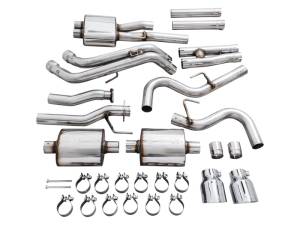 AWE Tuning - AWE 16-22 Toyota Tacoma 0FG Catback Exhaust w/ BashGuard - Dual Chrome Silver Tips - 3015-32826 - Image 11