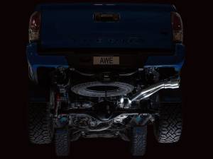 AWE Tuning - AWE 16-22 Toyota Tacoma 0FG Catback Exhaust w/ BashGuard - Dual Chrome Silver Tips - 3015-32826 - Image 12