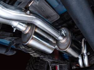 AWE Tuning - AWE 16-22 Toyota Tacoma 0FG Catback Exhaust w/ BashGuard - Dual Chrome Silver Tips - 3015-32826 - Image 16