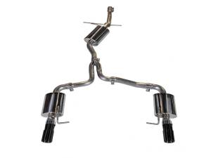 AWE Tuning Audi B8 A4 Touring Edition Exhaust - Dual Outlet Diamond Black Tips - 3015-33022