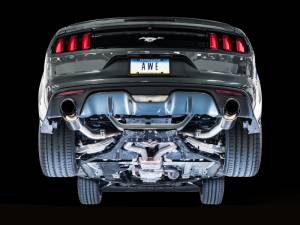 AWE Tuning - AWE Tuning S550 Mustang EcoBoost Axle-back Exhaust - Touring Edition (Diamond Black Tips) - 3015-33086 - Image 4