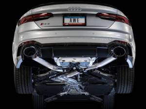 AWE Tuning - AWE Tuning Audi B9 RS 5 Sportback Track Edition Resonated for Perf Cats Exhaust w/Diamond Black Tips - 3015-33116 - Image 4