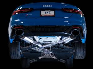 AWE Tuning - AWE Tuning Audi B9.5 RS 5 Coupe Non-Resonated Touring Edition Exhaust - RS-Style Diamond Black Tips - 3015-33123 - Image 9