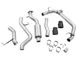 AWE Tuning - AWE Tuning 2021+ Ford Bronco 0FG Dual Rear Exit Exhaust w/Diamond Black Tips & Bash Guard - 3015-33456 - Image 2