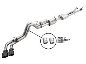 AWE Tuning - AWE 16-22 Toyota Tacoma 0FG Catback Exhaust w/ BashGuard - Dual Diamond Black Tips - 3015-33826 - Image 5