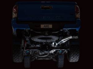 AWE Tuning - AWE 16-22 Toyota Tacoma 0FG Catback Exhaust w/ BashGuard - Dual Diamond Black Tips - 3015-33826 - Image 15