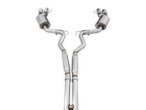 AWE Tuning - AWE Tuning 2018+ Ford Mustang GT (S550) Cat-back Exhaust - Touring Edition (Quad Chrome Silver Tips) - 3015-42102 - Image 5