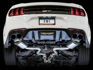 AWE Tuning - AWE Tuning 2018+ Ford Mustang GT (S550) Cat-back Exhaust - Touring Edition (Quad Chrome Silver Tips) - 3015-42102 - Image 8