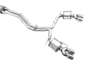 AWE Tuning - AWE Tuning 19-23 Audi C8 S6/S7 2.9T V6 AWD Touring Edition Exhaust - Chrome Silver Tips - 3015-42103 - Image 6