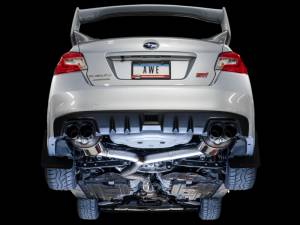 AWE Tuning - AWE Tuning Subaru STI VA / WRX GV / STI GV Sedan Touring Edition Exhaust - Chrome Silver Tip (102mm) - 3015-42104 - Image 7