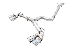 AWE Tuning Mk7 Golf R Track Edition Exhaust w/Chrome Silver Tips 102mm - 3015-42134