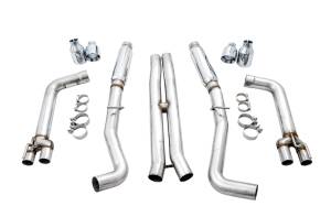 AWE Tuning - AWE Tuning 2015+ Dodge Challenger 6.4L/6.2L SC Track Edition Exhaust - Quad Chrome Silver Tips - 3015-42136 - Image 3